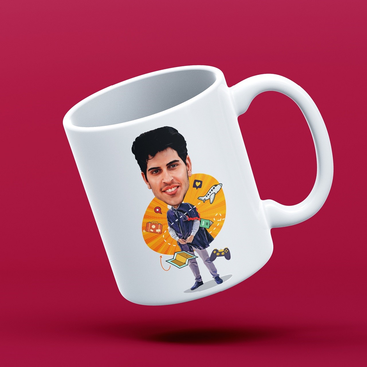 چاپ فانیکاتور شما روی ماگ، تیشرت، پازل، کوسن، پیکسل، قاب موبایل، پوستر، قاب عکس